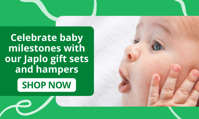 Get a Japlo gift set or hamper to celebrate baby milestones